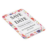 Mooie bloem save the date magneet (Rechterzijde)
