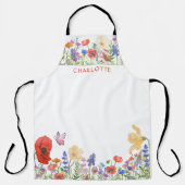 Mooie bloem Schort naam bloemen waterverf (Voorkant)