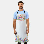 Mooie bloem Schort naam bloemen waterverf (Gedragen)