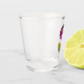 Mooie bloem shot glas (Links)