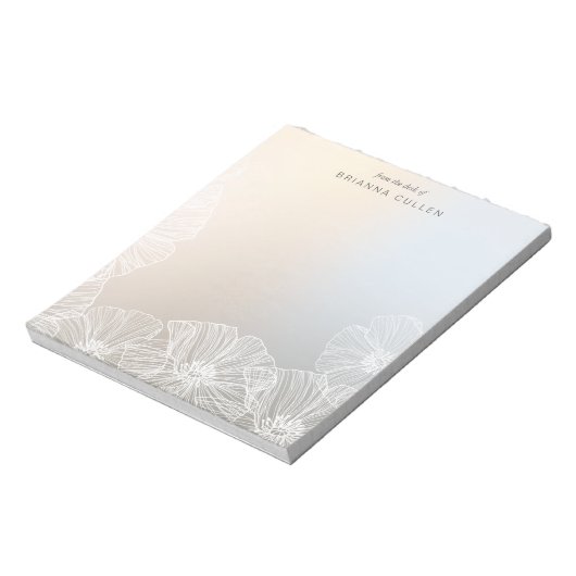 Mooie bloem, speciaal gepersonaliseerd notitieblok (Linkerzijde)