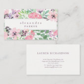 Mooie bloem | Trendy Waterverf Lijst Visitekaartje (Voorkant / Achterkant)