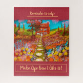 Mooie bloem tuinkraan met Birthday Wish Legpuzzel (Verticaal)