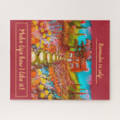 Mooie bloem tuinkraan met Birthday Wish Legpuzzel (Horizontaal)