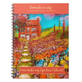 Mooie bloem tuinkraan met Birthday Wish Notitieboek