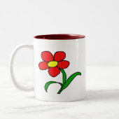 Mooie bloem tweekleurige koffiemok (Links)