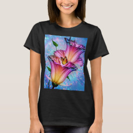 Mooie bloem & vlinder t-shirt