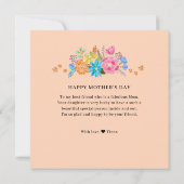 Mooie bloemboeket Moederdag Feestdagenkaart (Achterkant)