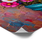 Mooie bloemboeket stilleven Elegante Kunst Poster (Hoek)