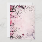 Mooie Bloemboom Roze Halloween Party Kaart (Achterkant)