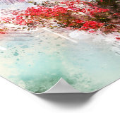 Mooie bloemboom ruw waterverf schilderij poster (Hoek)