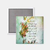 Mooie  bloembotak met vogels magneet (Voorkant / Achterkant)