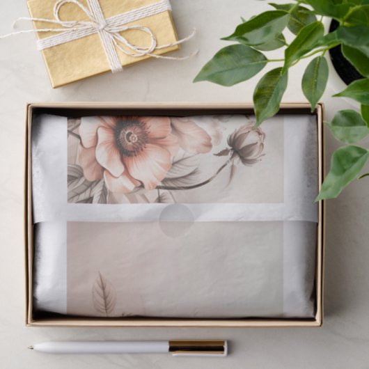 Mooie bloemen14 tissuepapier (Geschenk)