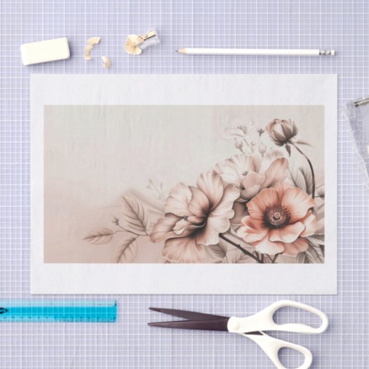 Mooie bloemen14 tissuepapier (Craft)