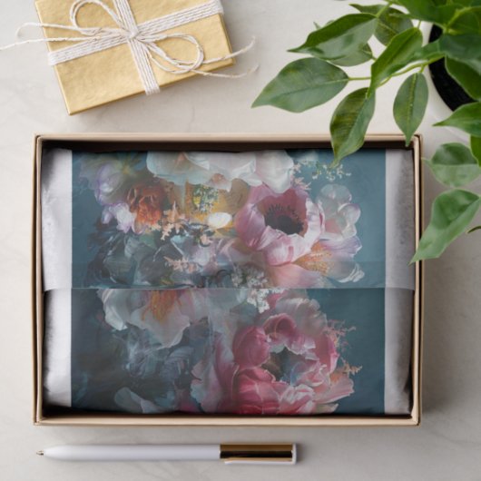 Mooie bloemen1 tissuepapier (Geschenk)