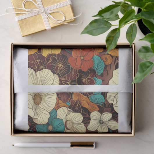 Mooie bloemen25 tissuepapier (Geschenk)