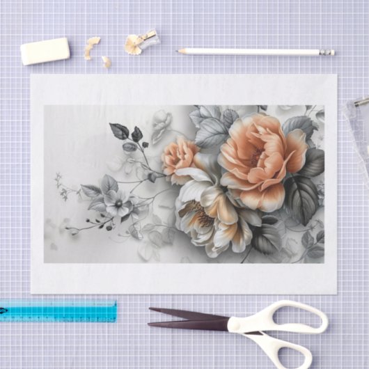 Mooie bloemen9 tissuepapier (Craft)