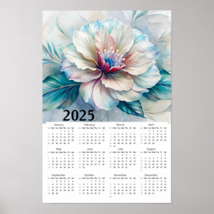 Mooie Bloemen 2025 Kalender Poster