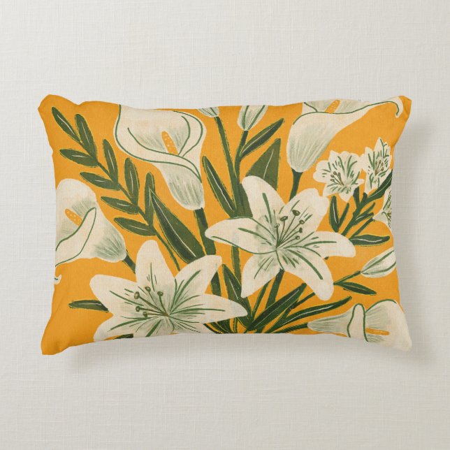 Mooie Bloemen Accent Kussen (Voorkant)