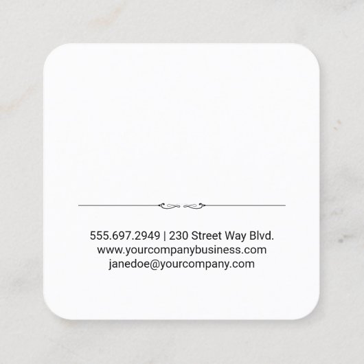 Mooie Bloemen Achtergrond Vierkante Visitekaartje (Achterkant)