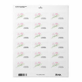 Mooie Bloemen Adreslabels Etiket (Full Sheet)