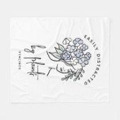 Mooie Bloemen Afgeleid Tuinier Naam Wit Fleece Deken (Voorkant (Horizontaal))