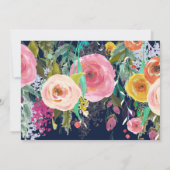Mooie Bloemen Afstuderen Uitnodiging, Kaart (Achterkant)