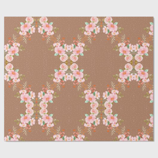 Mooie bloemen arrangement in Bruin Cadeaupapier (Vlak)