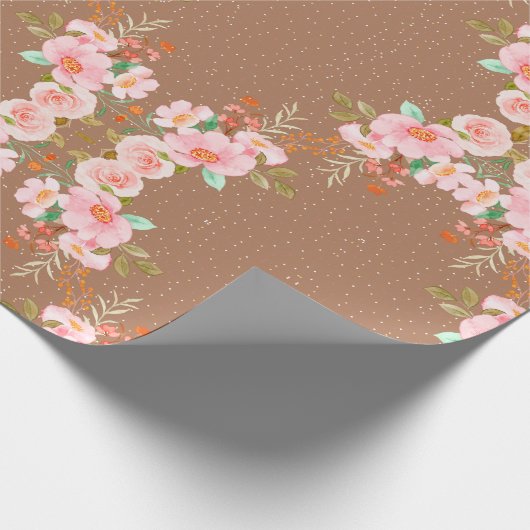 Mooie bloemen arrangement in Bruin Cadeaupapier (Hoek)