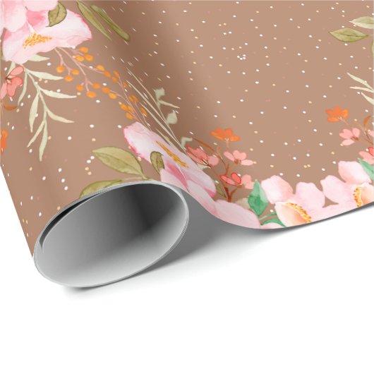 Mooie bloemen arrangement in Bruin Cadeaupapier (Rol Hoek)