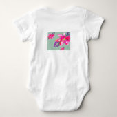 Mooie bloemen baby pak romper (Achterkant)