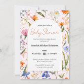 Mooie Bloemen Baby shower Uitnodiging (Voorkant)