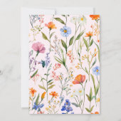 Mooie Bloemen Baby shower Uitnodiging (Achterkant)