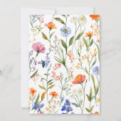 Mooie Bloemen Baby shower Uitnodiging (Achterkant)