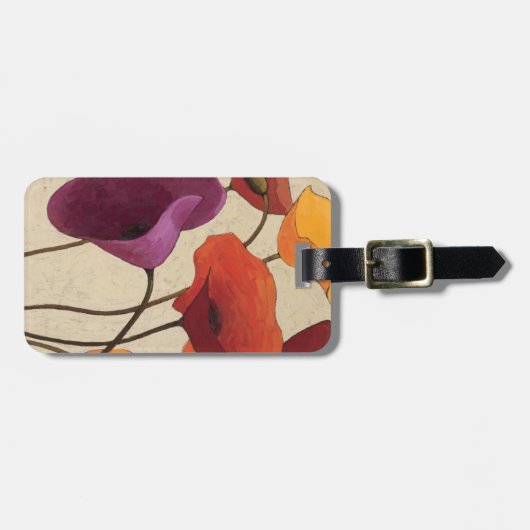 Mooie bloemen bagagelabel (Voorkant horizontaal)