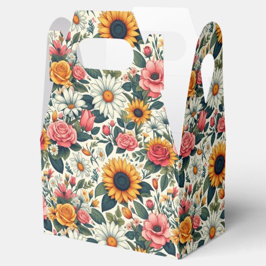 Mooie bloemen bedankdoosjes (Geopend)