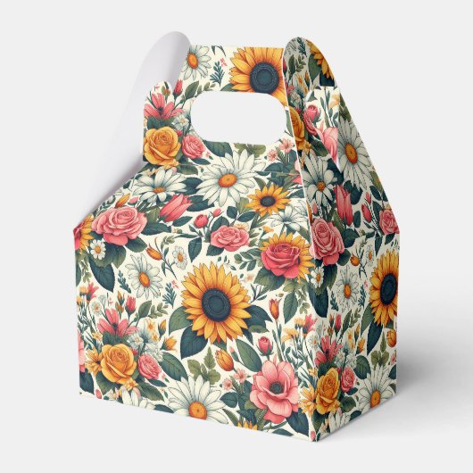 Mooie bloemen bedankdoosjes (Voorkant Zijde)