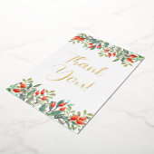 Mooie bloemen bedankt Wenskaart Folie Uitnodiging (Gedraaid)