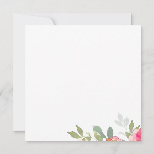 Mooie Bloemen Bewegende Aankondiging Nieuw Adres (Achterkant)