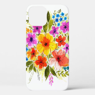 Mooie bloemen, bladeren, knoppen en gras, geschild Case-Mate iPhone case