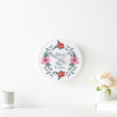 Mooie bloemen, Bless deze Keuken Ronde Klok (Huis)