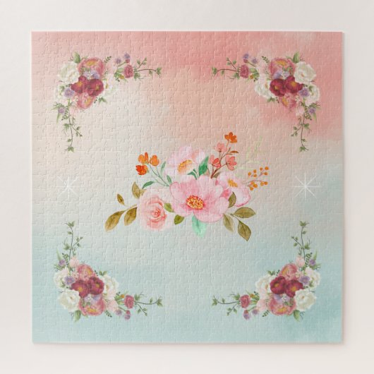 mooie bloemen, bloeiend kunstwerk legpuzzel (Verticaal)