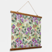 Mooie Bloemen Bloeiende Zomertuin Hangend Wandkleed (Gebogen)