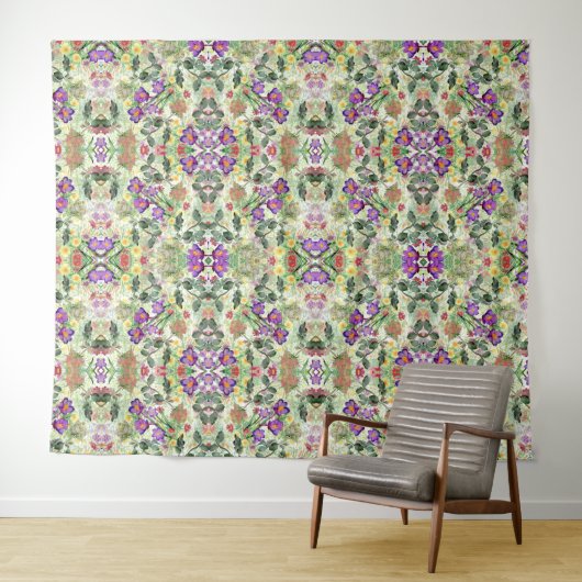 Mooie Bloemen Bloeiende Zomertuin Wandkleed (In Situ (horizontaal))