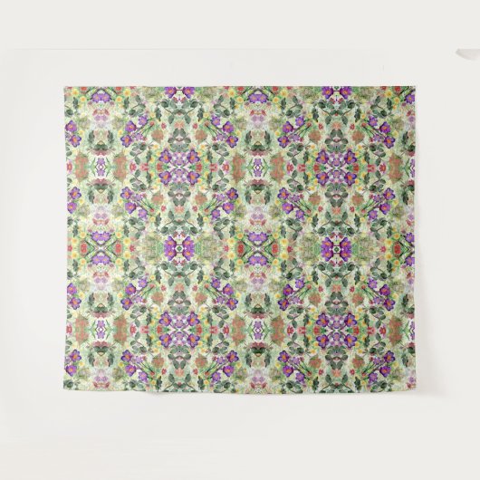 Mooie Bloemen Bloeiende Zomertuin Wandkleed (Voorkant (horizontaal))