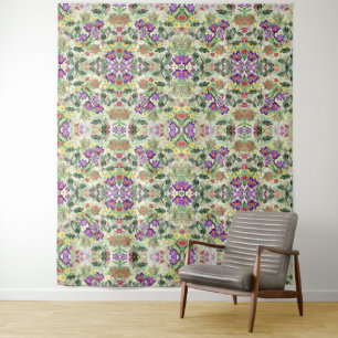 Mooie Bloemen Bloeiende Zomertuin Wandkleed