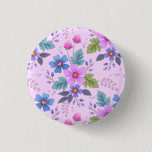 Mooie Bloemen Bloempatroon-36841 Ronde Button 3,2 Cm