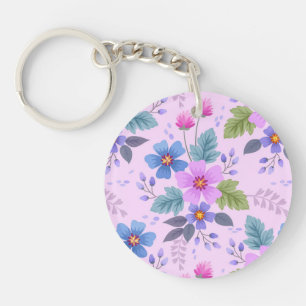 Mooie Bloemen Bloempatroon-36841 Sleutelhanger
