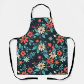 Mooie Bloemen Bloempatroon-48965 Schort (Voorkant)