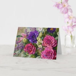 Mooie Bloemen Boeket Art Bloemen Note Kaart